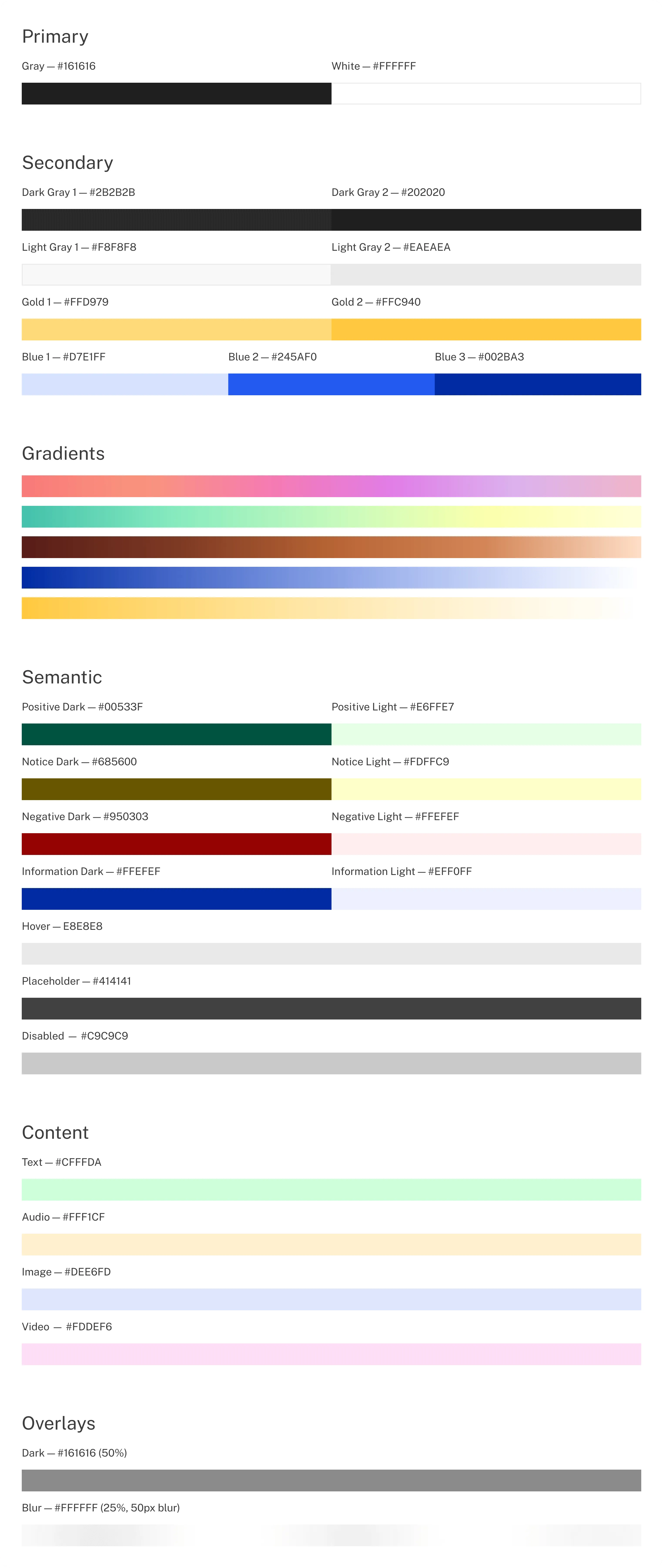 Grid of Oxen AI's brand colors